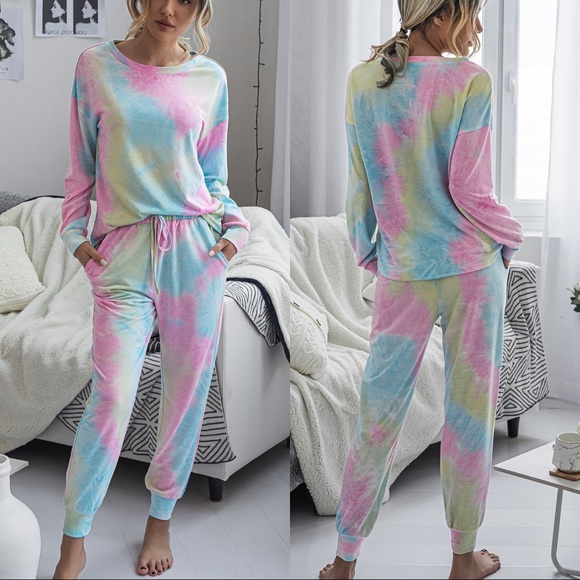 Stunning Mystery Other - 🆕Multi-Color Tie Dye Long Sleeve Pants Set